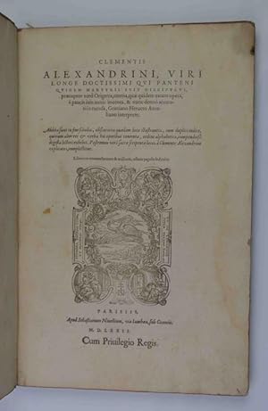 Seller image for Omnia, quae quidem extant opera. Gentiano Herveto Aureliano interprete. for sale by Studio Bibliografico Benacense