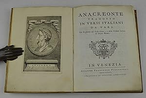 Anacreonte tradotto in versi italiani da varj. Con la giunta del Testo Greco, e della Versione La...