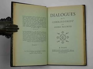 Immagine del venditore per Dialogues sur le Commandement. venduto da Studio Bibliografico Benacense