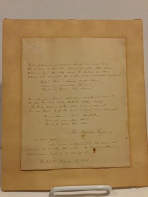 "Home, Sweet Home," an original holograph copy of the poem and ballad, signed by the author and i...