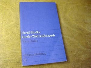 Imagen del vendedor de Groer Wolf / Halbdeutsch - Zwei Stcke / edition suhrkamp 382 a la venta por Antiquariat Fuchseck