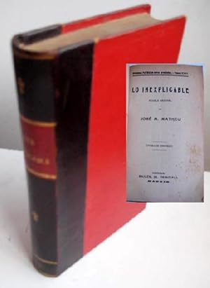 Seller image for LO INEXPLICABLE/ EL VAGN DE TSPIS for sale by Librera Maestro Gozalbo