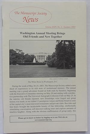 The Manuscript Society News, Vol. XXIV, No. 2, Summer 2003