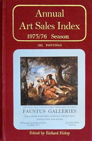 Image du vendeur pour ANNUAL ART SALES INDEX - 1975/76 SEASON - OIL PAINTINGS mis en vente par Stampe Antiche e Libri d'Arte BOTTIGELLA
