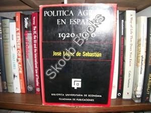 Imagen del vendedor de Politica Agraria En Espana 1920-1970 a la venta por PsychoBabel & Skoob Books