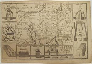 c. 1742 Map The Israelites' Journey in the Desert from Egypt through Jordan