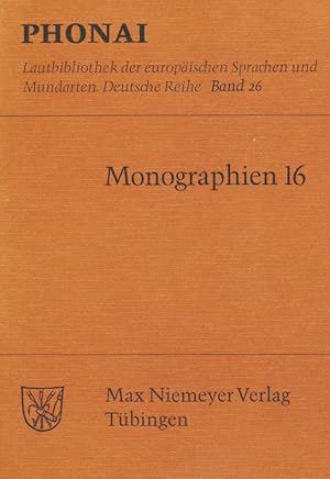 Phonai - Lautbibliothek der europäischen Sprachen und Mundarten, Deutsche Reihe, Band 26 ; Monogr...