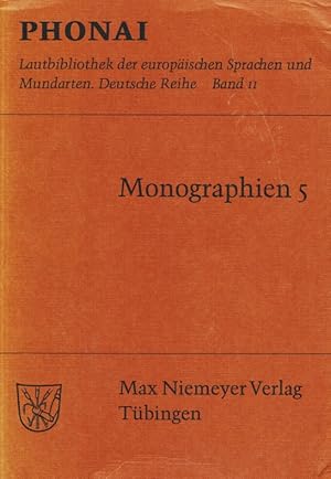 Phonai - Lautbibliothek der europäischen Sprachen und Mundarten, Deutsche Reihe, Band 11; Monogra...