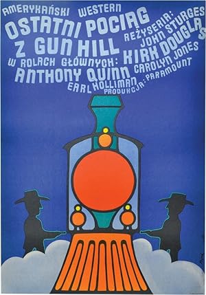 Last Train from Gun Hill [Ostatni pociag z Gun Hill] (Original Polish poster for the 1959 film)