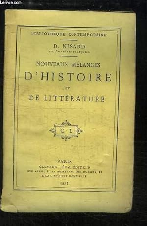 Bild des Verkufers fr Nouveaux Mlanges d'Histoire et de Littrature. zum Verkauf von Le-Livre