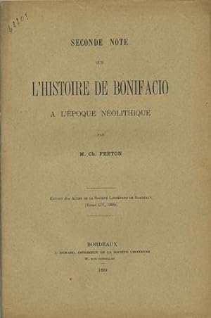 Image du vendeur pour Seconde Note sur L'Histoire de Bonifacio a l'poque nolithique mis en vente par Kaaterskill Books, ABAA/ILAB