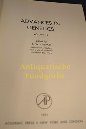 Seller image for Advances in Genetics for sale by Antiquarische Fundgrube e.U.