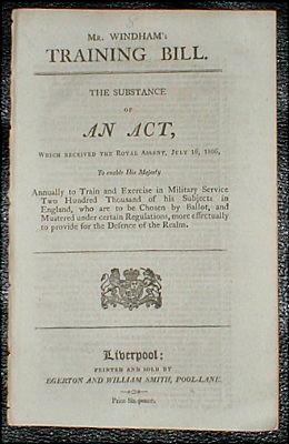 Mr. Winham's training bill. The substance of an act . July 16, 1806 . to enable . to train and ex...