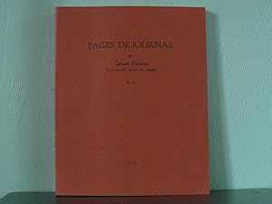 Seller image for Pages de journal VII for sale by Bidonlivre