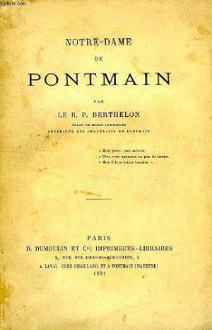 Seller image for Notre Dame De Pontmain for sale by JLG_livres anciens et modernes