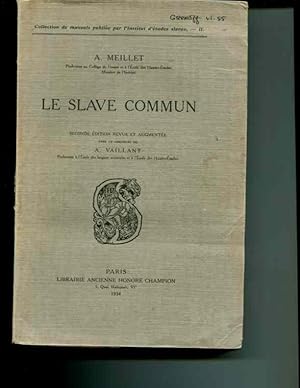 Imagen del vendedor de LE SLAVE COMMUN a la venta por Orca Knowledge Systems, Inc.