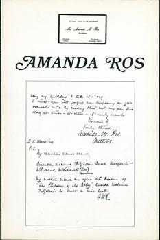 Seller image for [Catalog] Amanda Ros: The T. S. Mercer Collection of Manuscripts, First & Other Editions, Association Material. for sale by Wittenborn Art Books