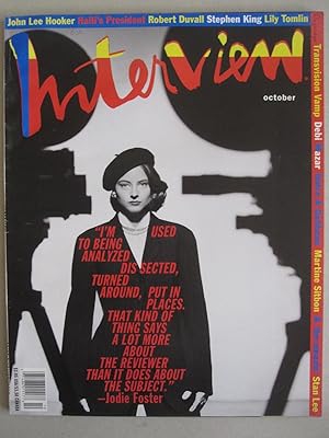 Andy Warhol's Interview Magazine October 1991 (Cover Jodie Foster)