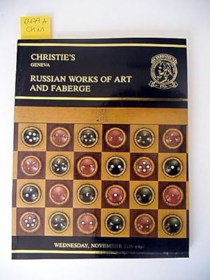 Russian Works of Art and Fabergé. Which will be sold at Auction by Christie's (International) S. ...