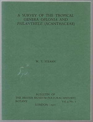 Bild des Verkufers fr A Survey of the Tropical Genera Oplonia and Psilanthele (Acanthaceae) zum Verkauf von Besleys Books  PBFA
