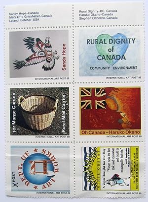 Imagen del vendedor de International Art Post '89 - Set of 6 artist designed stamps a la venta por William Allen Word & Image