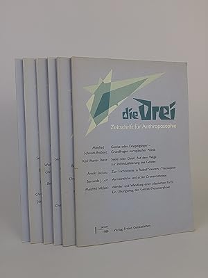 Konvolut: die Drei - Zeitschrift für Anthroposophie . 1988 = Heft 1,2, 4, 9, 10. 1989 = Heft 5.
