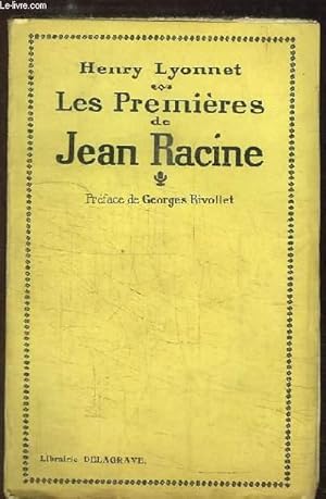 Bild des Verkufers fr Les Premires de Jean Racine zum Verkauf von Le-Livre