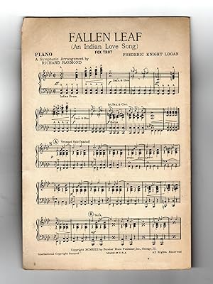 Fallen Leaf / 1927 Vintage Fox-Trot Sheet Music / Piano / Frederic Knight Logan. Arrangement by R...