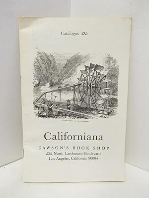 Seller image for CATALOGUE 435: CALIFORNIANA; for sale by Counterpoint Records & Books