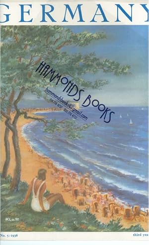 Seller image for Germany Magazine Cover Page "On the German Baltic Beach" by Albert Klatt for sale by Hammonds Antiques & Books