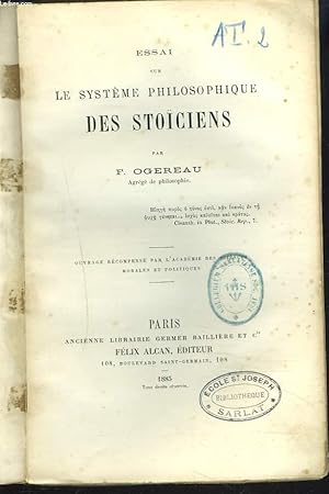 Image du vendeur pour ESSAI SUR LE SYSTEME PHILOSOPHIQUE DES STOCIENS mis en vente par Le-Livre