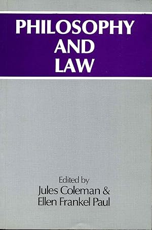 Seller image for Philosophy and Law. for sale by Kurt Gippert Bookseller (ABAA)