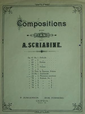 Seller image for Impromptu a la Mazur. Op. 7/2. Hier: Ausgabe fr Klavier zu 2 Hnden. for sale by Antiquariat Tarter, Einzelunternehmen,