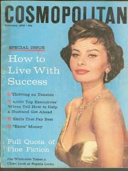 COSMOPOLITAN MAGAZINE ( February 1958, SPECIAL ISSUE; Volume-144 #2); SOPHIA LOREN Photo cover / ...