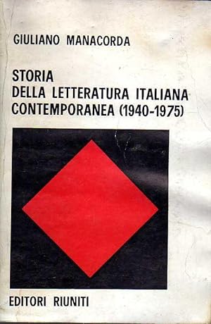 Immagine del venditore per Storia della Letteratura Italiana contemporanea (1940-1975) venduto da Laboratorio del libro