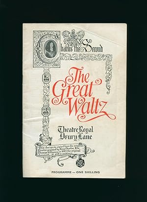 Image du vendeur pour The Great Waltz: Souvenir Theatre Programme Performed at Theatre Royal, Drury Lane, London mis en vente par Little Stour Books PBFA Member