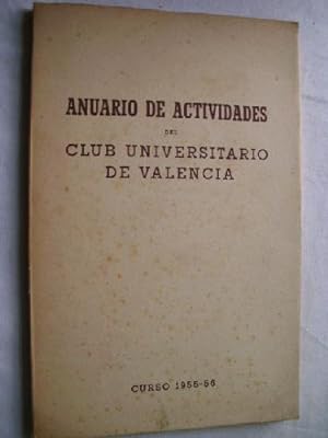 ANUARIO DE ACTIVIDADES DEL CLUB UNIVERSITARIO DE VALENCIA