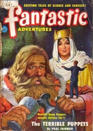 Bild des Verkufers fr Fantastic Adventures Vol. XIII No.9 September 1951 (British Edition No.17) (The Terrible Puppets; Mission Accomplished; Dark Benediction) zum Verkauf von N & A Smiles