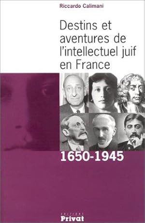 Bild des Verkufers fr Destins et Aventures de l'intellectuel juif en France : 1650-1945 zum Verkauf von JLG_livres anciens et modernes