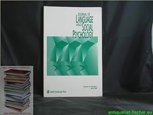 Immagine del venditore per Journal of Language and social Psychology - Vol 16, Number 2, June 1997 venduto da Antiquariat-Fischer - Preise inkl. MWST