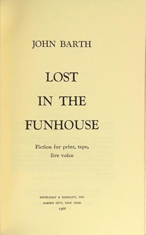 Seller image for Lost in the funhouse: fiction for print, tape, live voice for sale by Rulon-Miller Books (ABAA / ILAB)