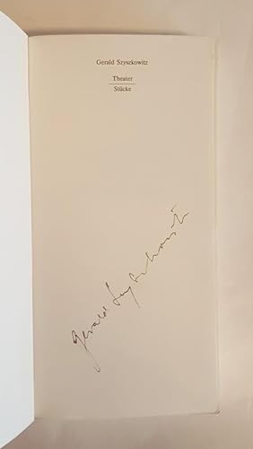 Bild des Verkufers fr Signiertes Exemplar - Theaterstcke. Mit einem Vorwort von Peter Turrini. zum Verkauf von erlesenes  Antiquariat & Buchhandlung