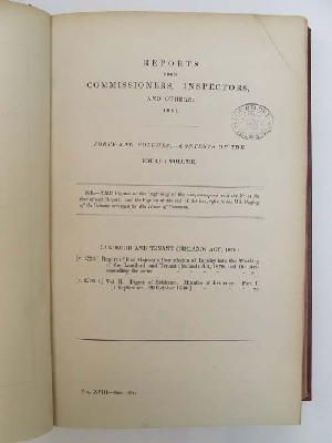 Seller image for The Landlord and Tenant ( Ireland ) Act 1870.Four volumes bound in Two. for sale by Kennys Bookstore