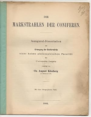 Die Markstrahlen der Coniferen. Dissertation. Sonderdruck aus: Bot. Zeitung Jg. 43.