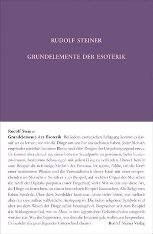 Seller image for Rudolf Steiner Gesamtausgabe 93a . Grundelemente der Esoterik for sale by Rheinberg-Buch Andreas Meier eK