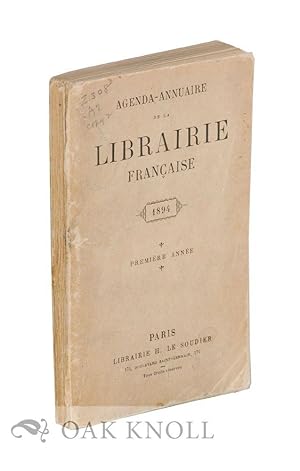 AGENDA-ANNUAIRE DE LA LIBRAIRIE FRANÇAISE 1894