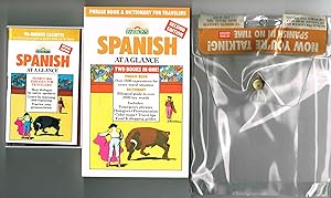 SPANISH AT A GLANCE: TWO BOOKS IN ONE! (Phrase Book & Dictionary) + 90-Minute Cassette + Audio Sc...