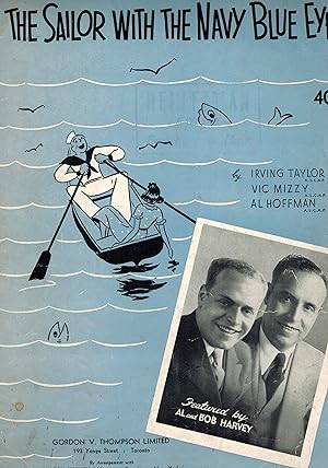 Immagine del venditore per The Sailor With the Navy Blue Eyes - Al and Bob Harvey Cover - Vintage Sheet Music venduto da ! Turtle Creek Books  !