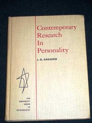 Contemporary Research in Personality