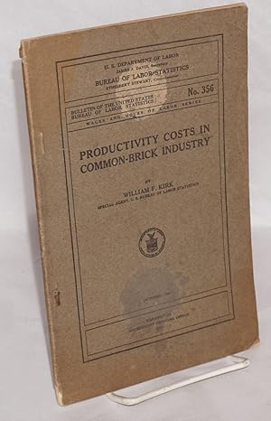 Image du vendeur pour Productivity costs in common-brick industry mis en vente par Bolerium Books Inc.